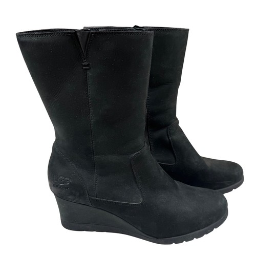Ugg joely black suede - suede, wedge