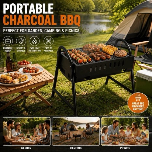 Portable charcoal bbq grill - bbq,