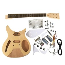 DIY Rick Style Guitar Kit Semi-Hollow Mahogany | Build Your Electric Guitar