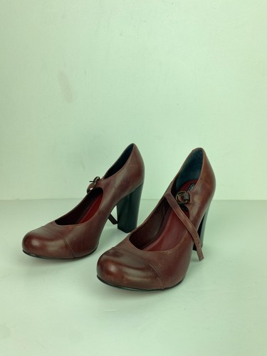 Bertie burgundy leather - leather, mary