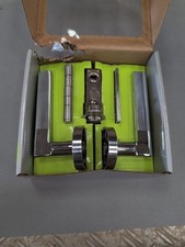 Dale Move Handle On Rose Door Pack Satin/Chrome, 2 Hinges, 1 Latch