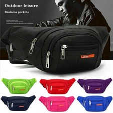 Large Waterproof Waist Bum Bags Fanny Pack Belt Pouch Wallet Travel Bag Unisex