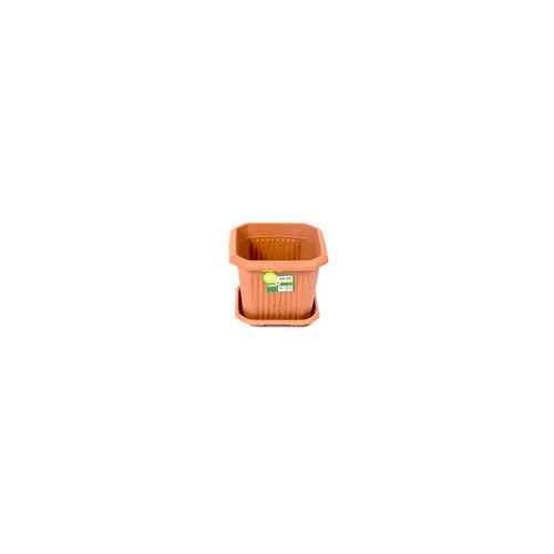 Square plant pot with - square,