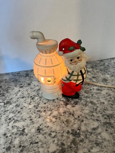 Vintage lefton santa - pot, belly
