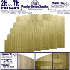 Made To Measure [Height/Width] Driveway Arch Tongue & Groove Double Garden Gates