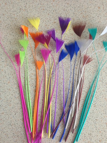 Fluffy plumes natural trim - ,