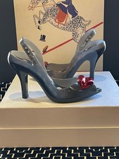 Vivienne Westwood ‘Lips’ PVC Rubber Sandals Heels Shoes Grey Size 5