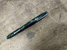 Vintage Conway Stewart 15 Green Mottled Fountain Pen 14K Gold Nib