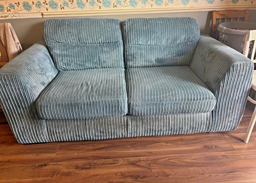Blue striped corduroy - striped,
