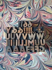 Vintage WOODEN Letterpress PRINTING BLOCKS 2.1cm High. Choose Your Letter.