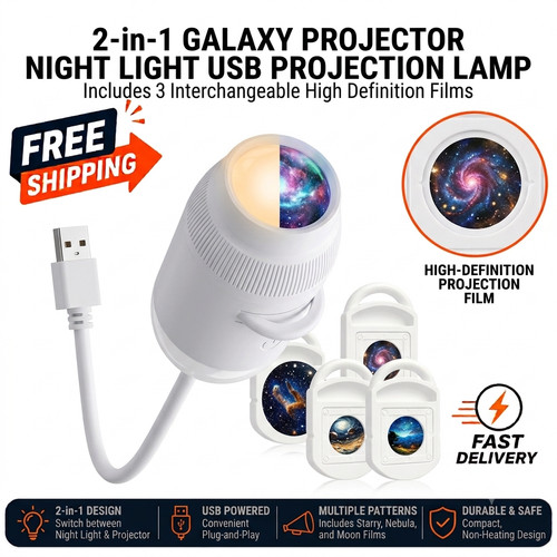 Galaxy projector night - 2-in-1,