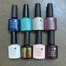 Genuine CND Shellac Gel UV LED Nail Polish, Bundle, Under 1/2 Full, Samples, Art