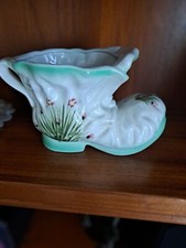 VINTAGE 8" FLORAL CERAMIC BOOT