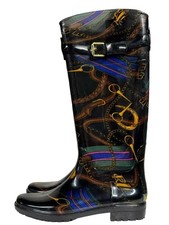 LAUREN Ralph Lauren boots 7 Rossalyn II Tall Womens Equestrian Rubber Rain Duck