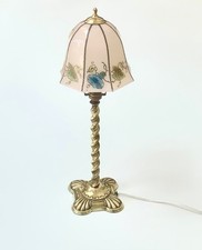 1920s arts and crafts style barley twist brass lamp