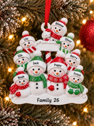 Personalised snowman family - snowman,