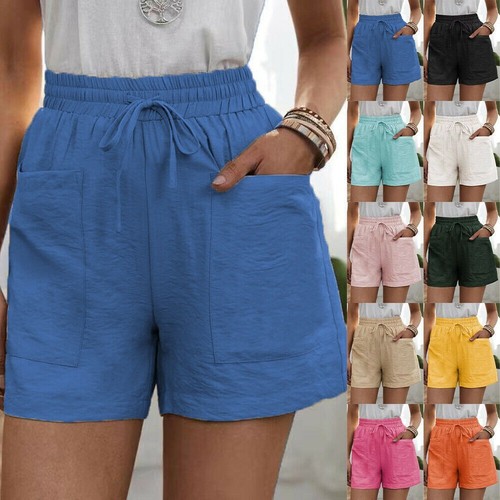 Womens cotton linen - womens, elastic
