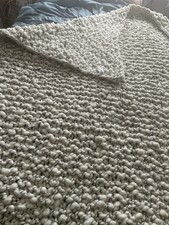 Next Large Chunky Knit Throw Blanket Rrp £80 New