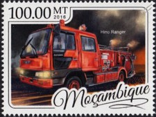 HINO RANGER Pumper Fire Engine Truck Firefighting Stamp #416