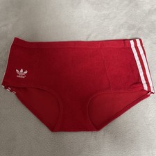 Adidas Originals Swim Trunks Mens L / XL Red Cotton Terry Towelling West Germany