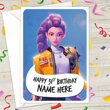 KPOP DEMON HUNTERS RUMI Personalised Birthday Card - movie huntr/x k-pop