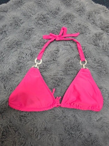 Hot pink diamante triangle - hot,