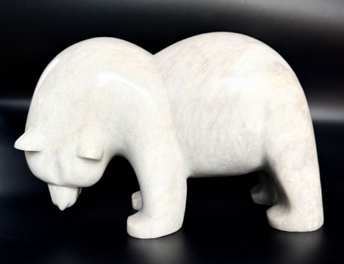 Inuit large white marble - inuit,