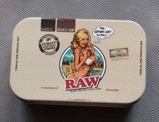 Novelty 1oz Hinged Tobacco Tin. New Without Tags.