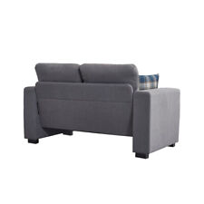 2, 3 Seater Linen Fabric Sofa Couch Settee Armchair with 2 Pillows Living Room