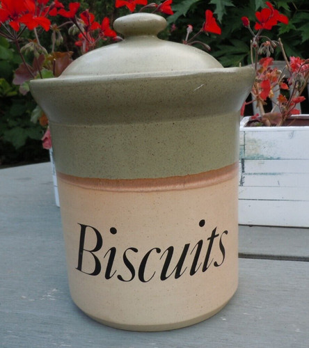 Stoneware biscuits barrel - stoneware,