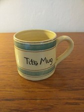 VINTAGE FEN POTTERY MUG TANKARD WITH HIDING TORTOISE INSIDE ENGLAND