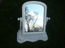 Antique Victorian White Painted Dressing Table Mirror Swing Pine or Mahogany