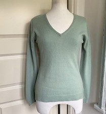 F&F Pure Cashmere Jumper Sweater Slim Fit Mint Green UK 14