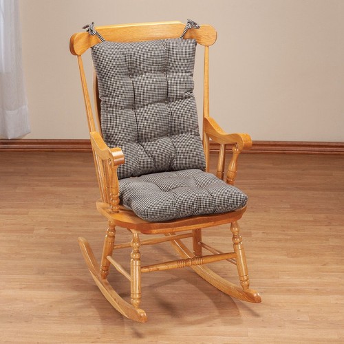 Brown plaid rocking chair - plaid,