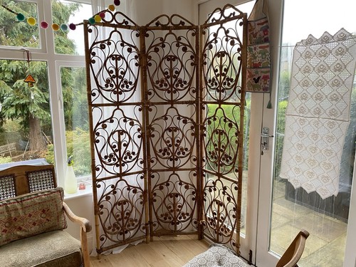 Vintage french bamboo screen - vintage,