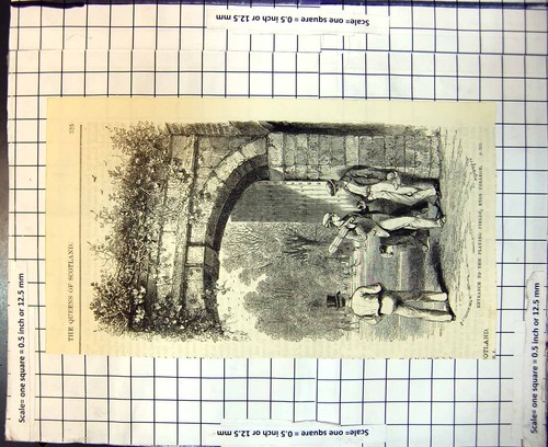 Old antique print entrance - old,
