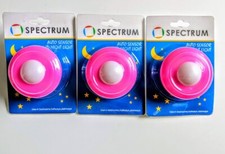 Night Light AUTO SENSOR Plug in UK Socket Wall bedroom stairs pink girl gift LED