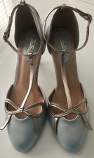 Joe Browns T Bar Duck Egg Blue Shoes Size Uk 7 Wide Dance Occasion