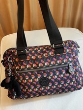 Kipling Multi Colour Red Tote Bag With Monkey Bag Charm