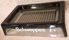 SCHWEPPES ASHTRAY HEAVY BLACK