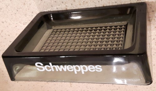 Schweppes ashtray heavy - heavy, black