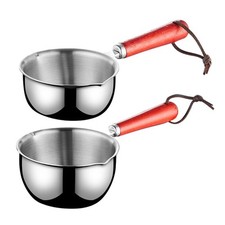 Compact Stainless Steel Soup Warmer with Long Handle