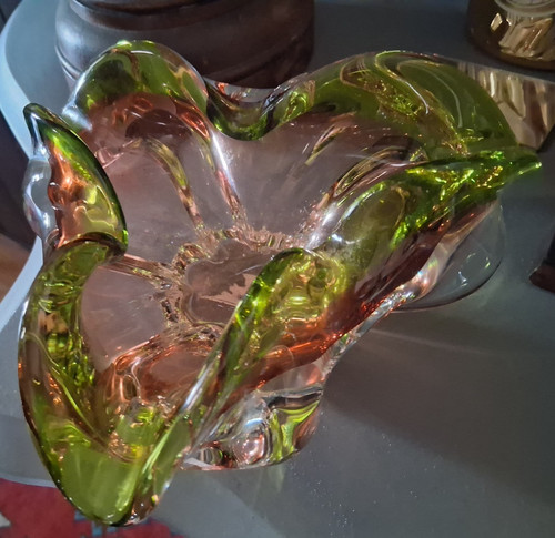 Vintage amber czech art glass - vintage,