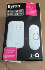 Byron DBY-22312UK Wireless Plug In Doorbell Set, 150 m Range, 16 Melodies, White