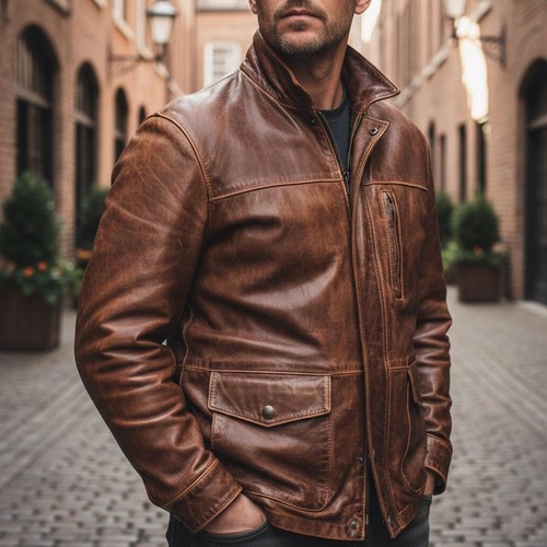 Vintage brown waxed - vintage, cowhide