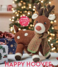 (6418) DK Christmas Toy Knitting Pattern for Adorable Rudolph Reindeer!