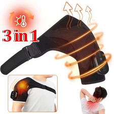 Electric Heated Shoulder Massager Brace Rotator Cuff Support Wrap with Vibration