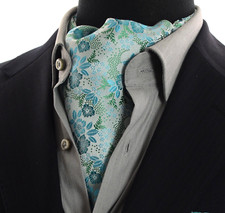 Aqua mens cravat - aqua, ascot