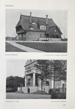 Art Nouveau House and Interiors in Germany by A Grubitz etc - Antique Print 1913