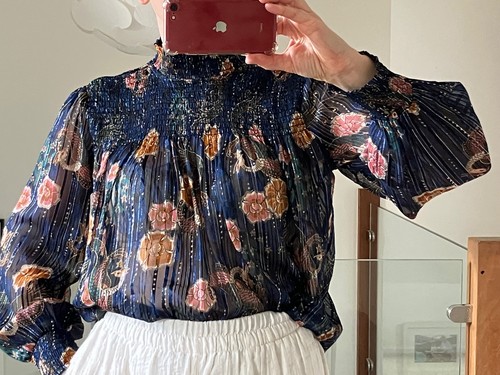 Scotch soda smocked metallic - &,